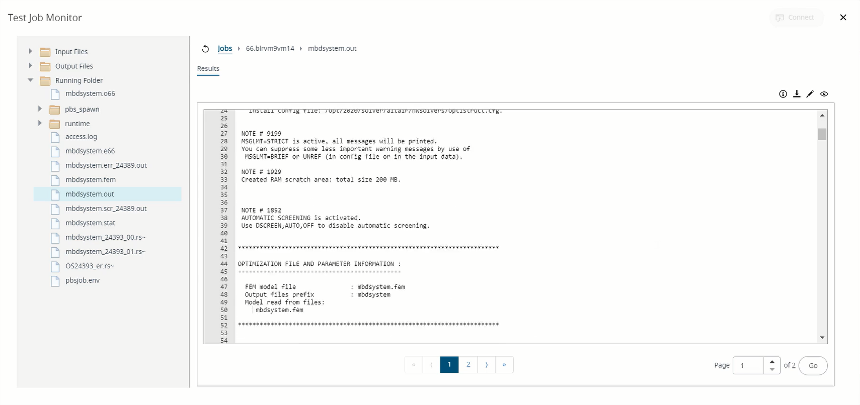 Test Job Monitor