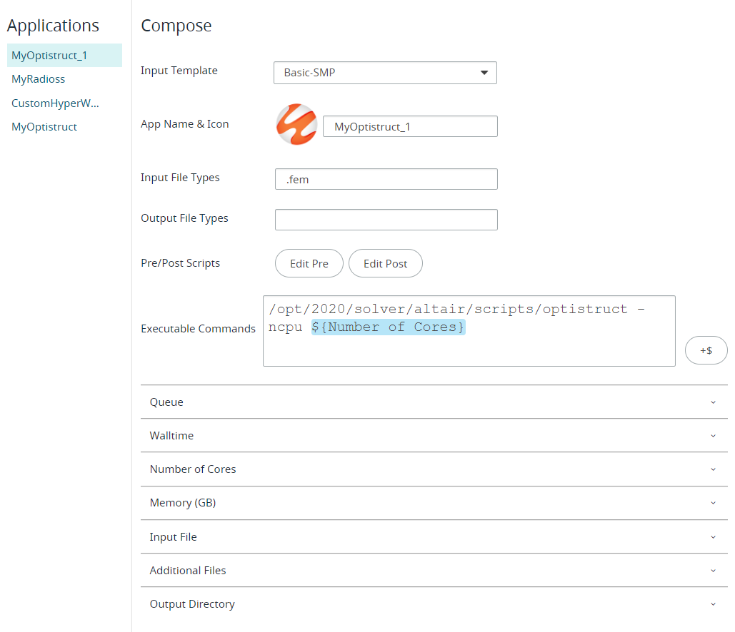 Cloned Application Definition