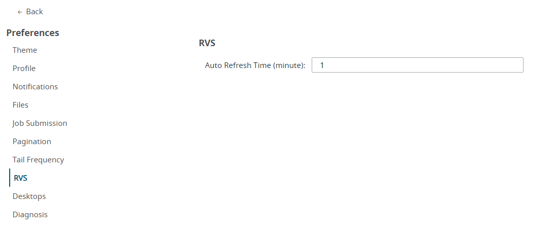 RVS Auto Refresh Time