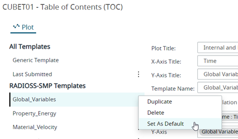 Set Plot Template as Default