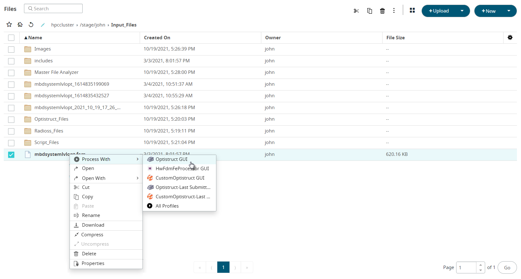 Solvers and Job Profiles Specific to the Job Input File Type