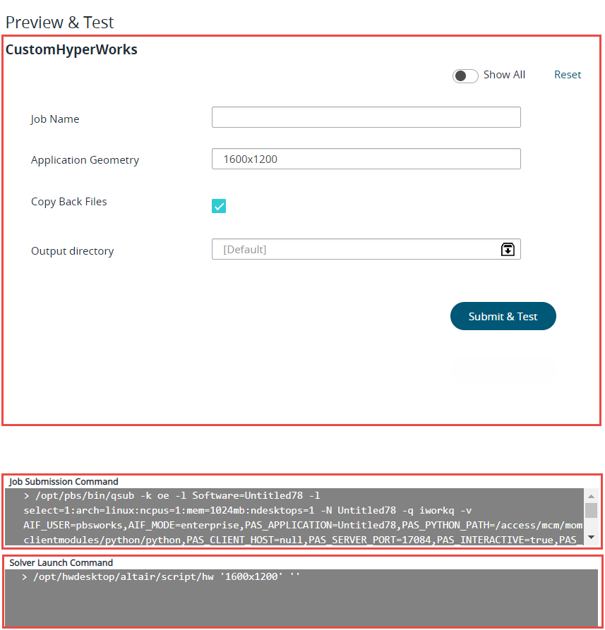 Preview and Test Panel