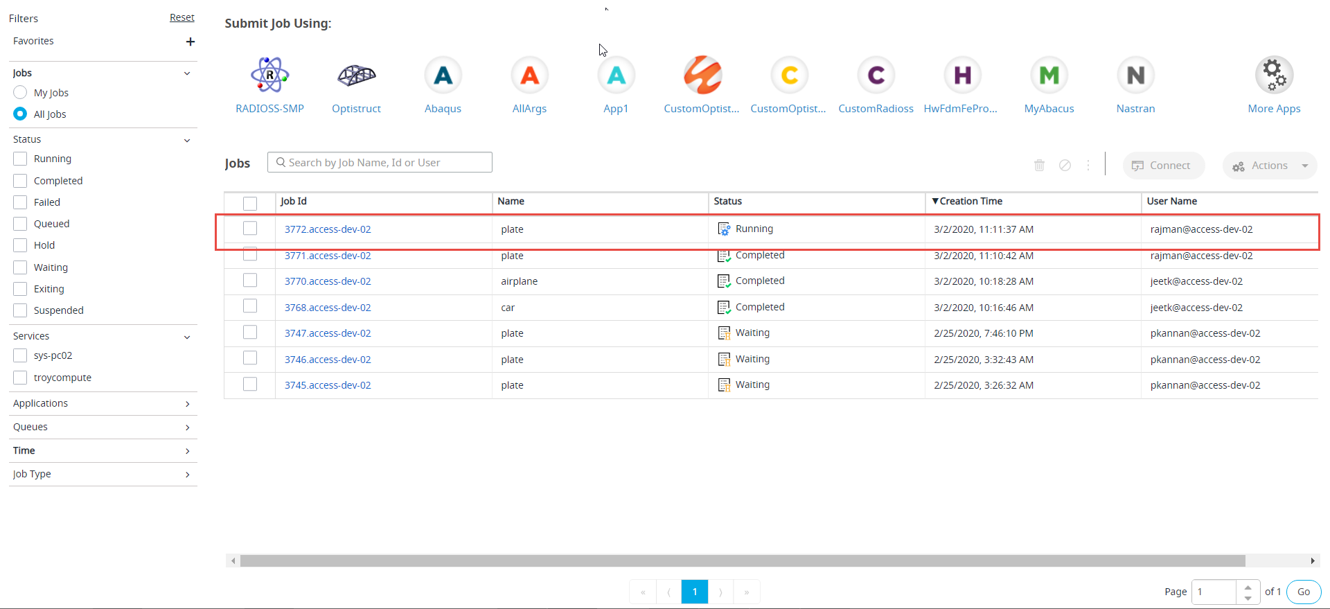 Job Monitoring