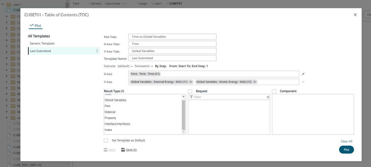 Select Plot Parameters