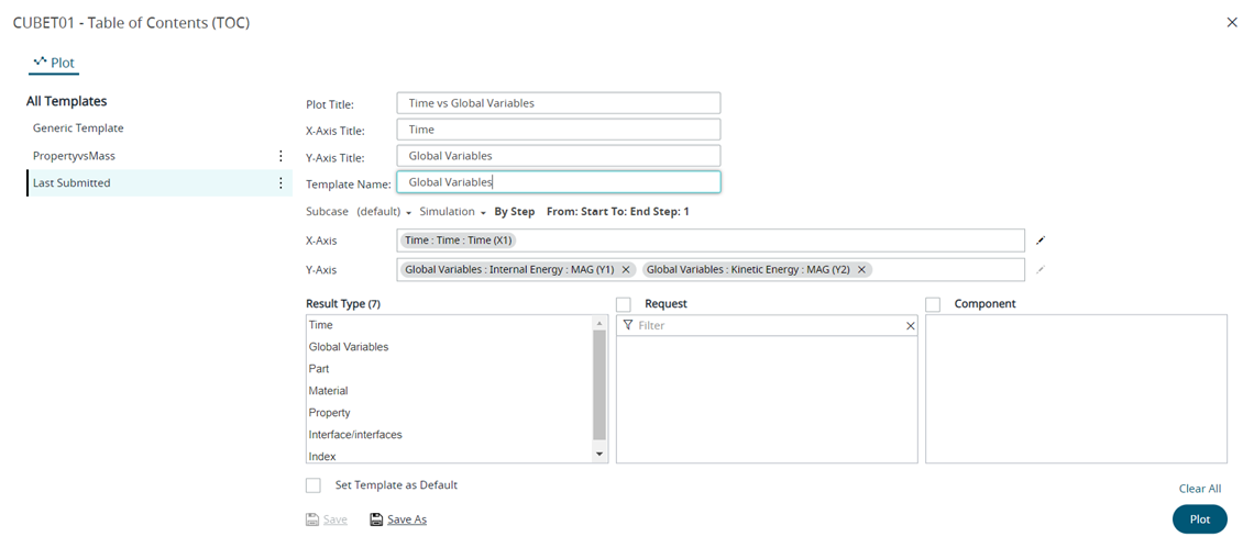 Select Plot Parameters