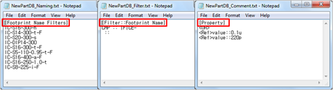 DB file setting with ASCII Text Editor